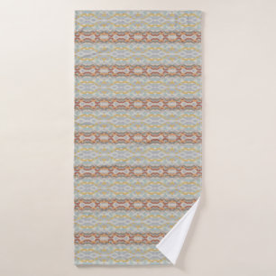 Retro Summer Geometric Colour Block Pattern Design Bath Towel
