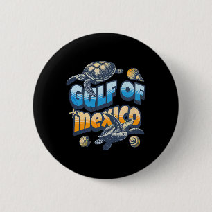 Retro Summer Gulf Of Mexico Forever Turtle Beach G 2 Inch Round Button