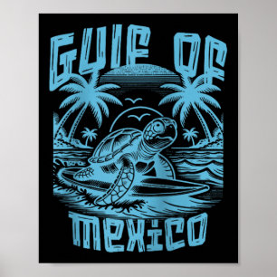 Retro Summer Gulf Of Mexico Forever Turtle Beach G Poster