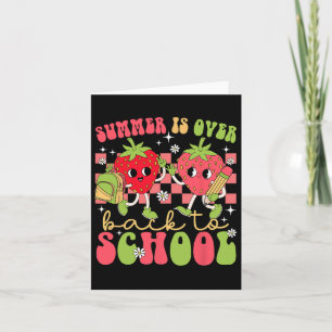 Retro Summer Is Over Back To School Cute Teachers  Card