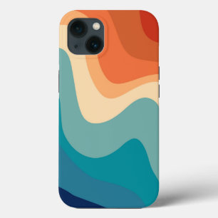 Retro Summer Swirl Wave #1a #minimal #decor #art  iPhone 13 Case