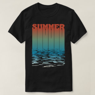  Retro Summer Text Effect  T-Shirt