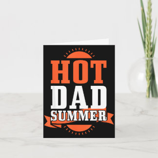 Retro summer vacation hot dad summer family card