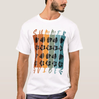 Retro summer vibe tropical beach vacation T-Shirt
