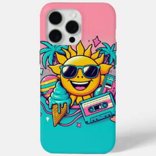 Retro Summer Vibes - Cute 80s Aesthetic iPhone 15 Pro Max Case
