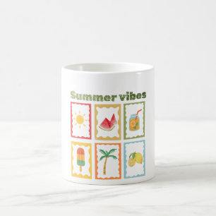 Retro Summer Vibes Design Coffee Mug