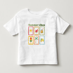 Retro Summer Vibes Design Toddler T-shirt