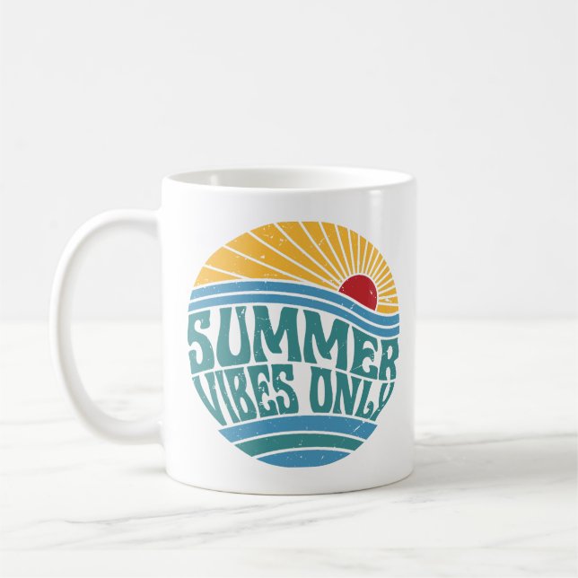 Retro Summer Vibes Only Coffee Mug (Left)