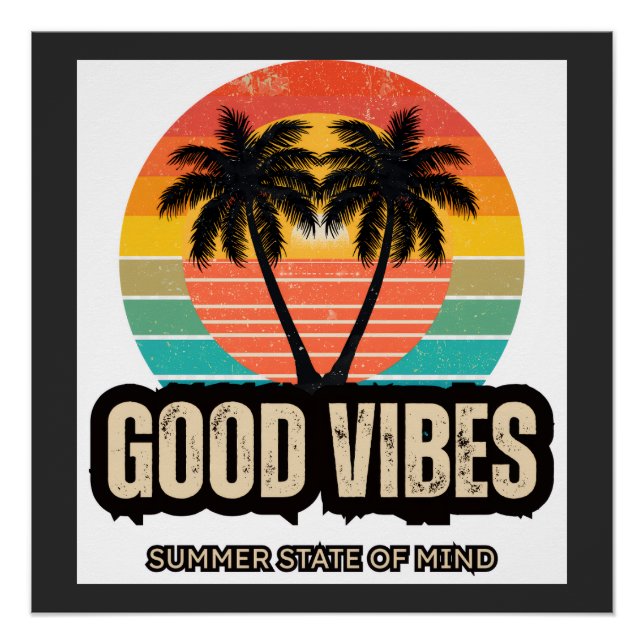 Retro Summer Vibes Poster (Front)