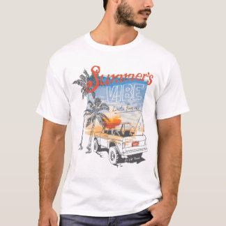 Retro Summer Vibes Surf – California Sunset Beach T-Shirt