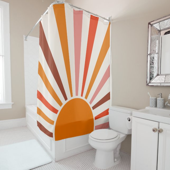 Retro Sun Burst Sunset Orange Yellow Red (In Situ)