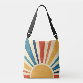 Retro Sun I Vintage Sunrise I Boho Sunshine Crossbody Bag