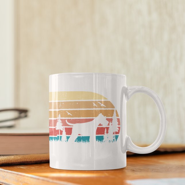 Retro Sun Miniature Schnauzer Add Your Message Coffee Mug (Creator Uploaded)