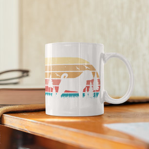 Retro Sun Pug Pet Dog Vintage Grunge Message Coffee Mug