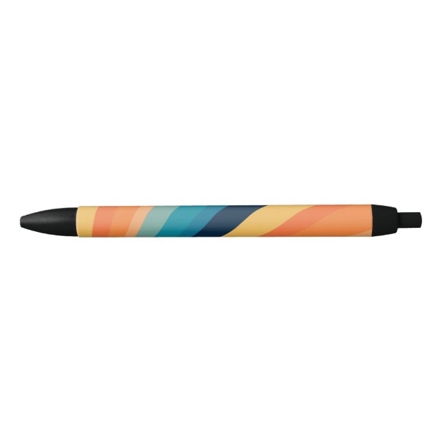 Retro sun rays black ink pen (Front)
