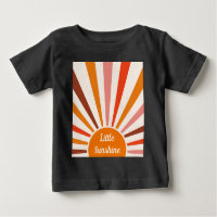 Retro Sun Rays Burst Sunset Orange Yellow Red  