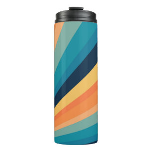 Retro sun rays thermal tumbler