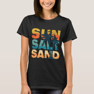 Retro Sun Salt Sand Summer Beach Vibes T-Shirt