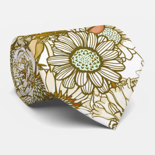 Retro Sunburnt Australian Country Garden Tie