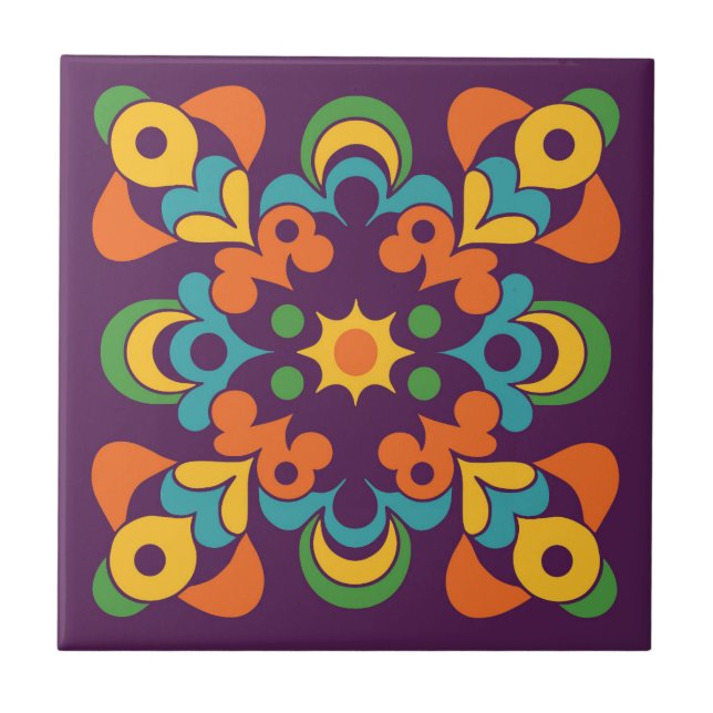 Retro Sunburst Flare Tile (Front)