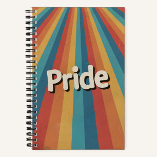 Retro Sunburst LGBTQ+ Pride Notebook