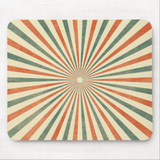 Retro Sunburst Spiral Vintage Design Mouse Pad