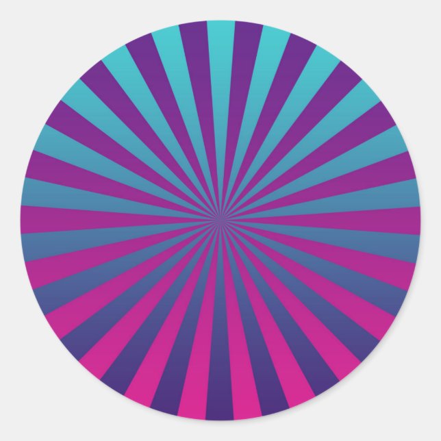 Retro Sunburst Sticker - Vibrant and Playful (Front)