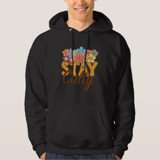 Retro Sunflower Hippie Stay Culty Positive Mind Ha Hoodie