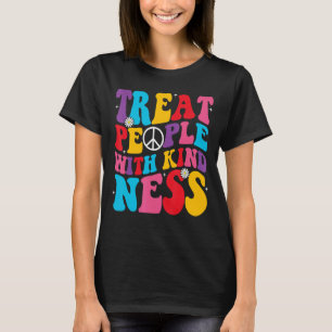 Retro Sunflower Hippie TPWK Treat People With Kind T-Shirt