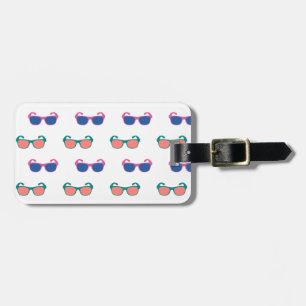 Retro Sunglasses Cool Colours Sunglass Print Luggage Tag
