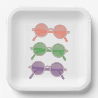 Retro Sunglasses Paper Plates