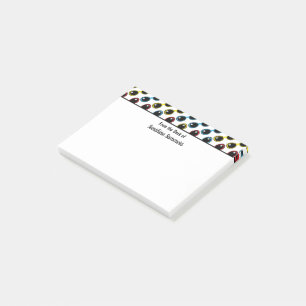 Retro Sunglasses Primary Colours Pattern Post-it Notes
