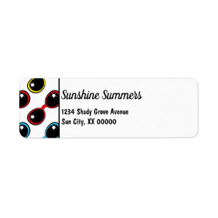 Retro Sunglasses Primary Colours Personalized