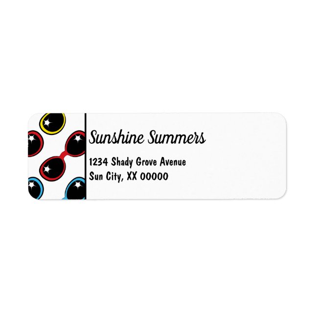 Retro Sunglasses Primary Colours Personalized (Front)