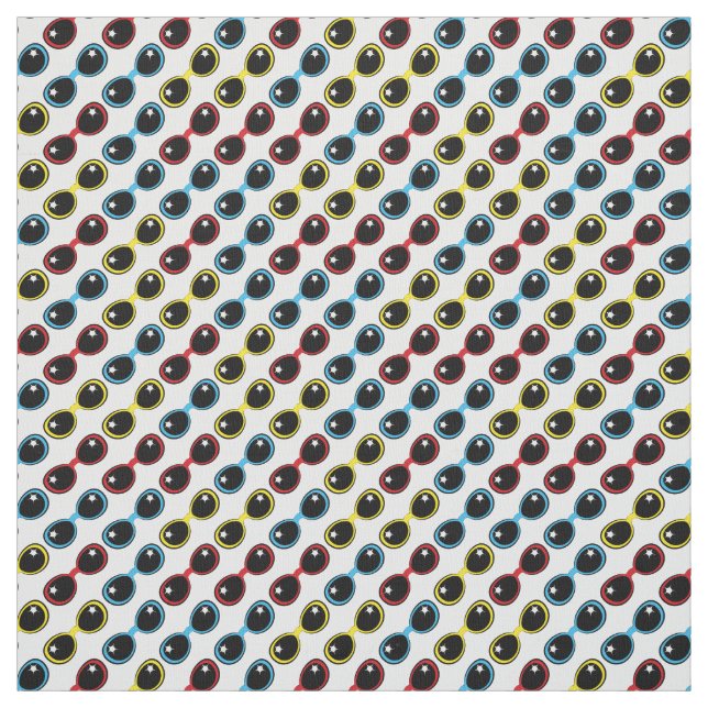 Retro Sunglasses Primary Fabric (Swatch)