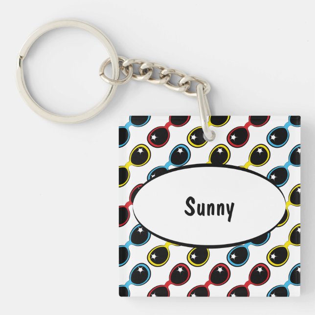 Retro Sunglasses Primary Keychain (Front)