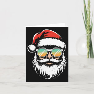 Retro Sungles Santa Face Christmas Xmas Men Boys K Card