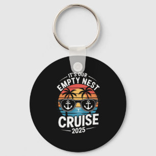 Retro Sunset 2025 It's Our Empty Nest Cruise Keychain