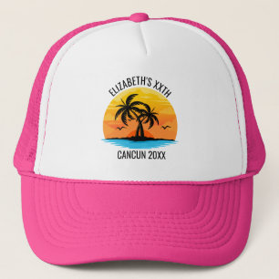 Retro Sunset 20th 30th 40th 50th 60 Birthday Trucker Hat