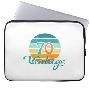 Retro Sunset 70 Vintage Distressed Laptop Sleeve