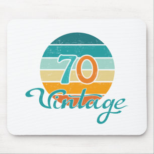 Retro Sunset 70 Vintage Distressed Mouse Pad