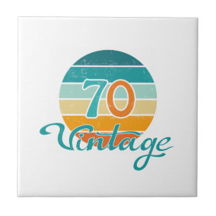 Retro Sunset 70 Vintage Distressed Tile