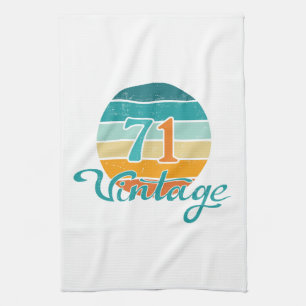 Retro Sunset 71 Vintage Distressed Kitchen Towel