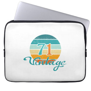 Retro Sunset 71 Vintage Distressed Laptop Sleeve