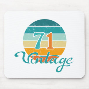 Retro Sunset 71 Vintage Distressed Mouse Pad