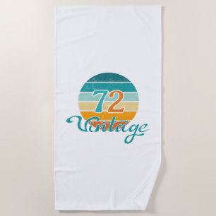 Retro Sunset 72 Vintage Distressed Beach Towel