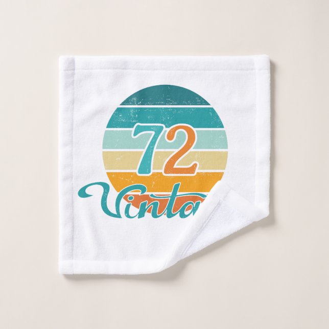Retro Sunset 72 Vintage en détresse (Gant de toilette)
