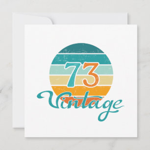 Retro Sunset 73 Vintage Distressed Invitation