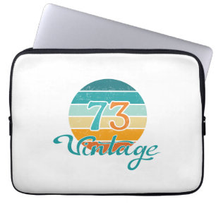 Retro Sunset 73 Vintage Distressed Laptop Sleeve