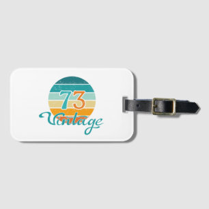 Retro Sunset 73 Vintage Distressed Luggage Tag
